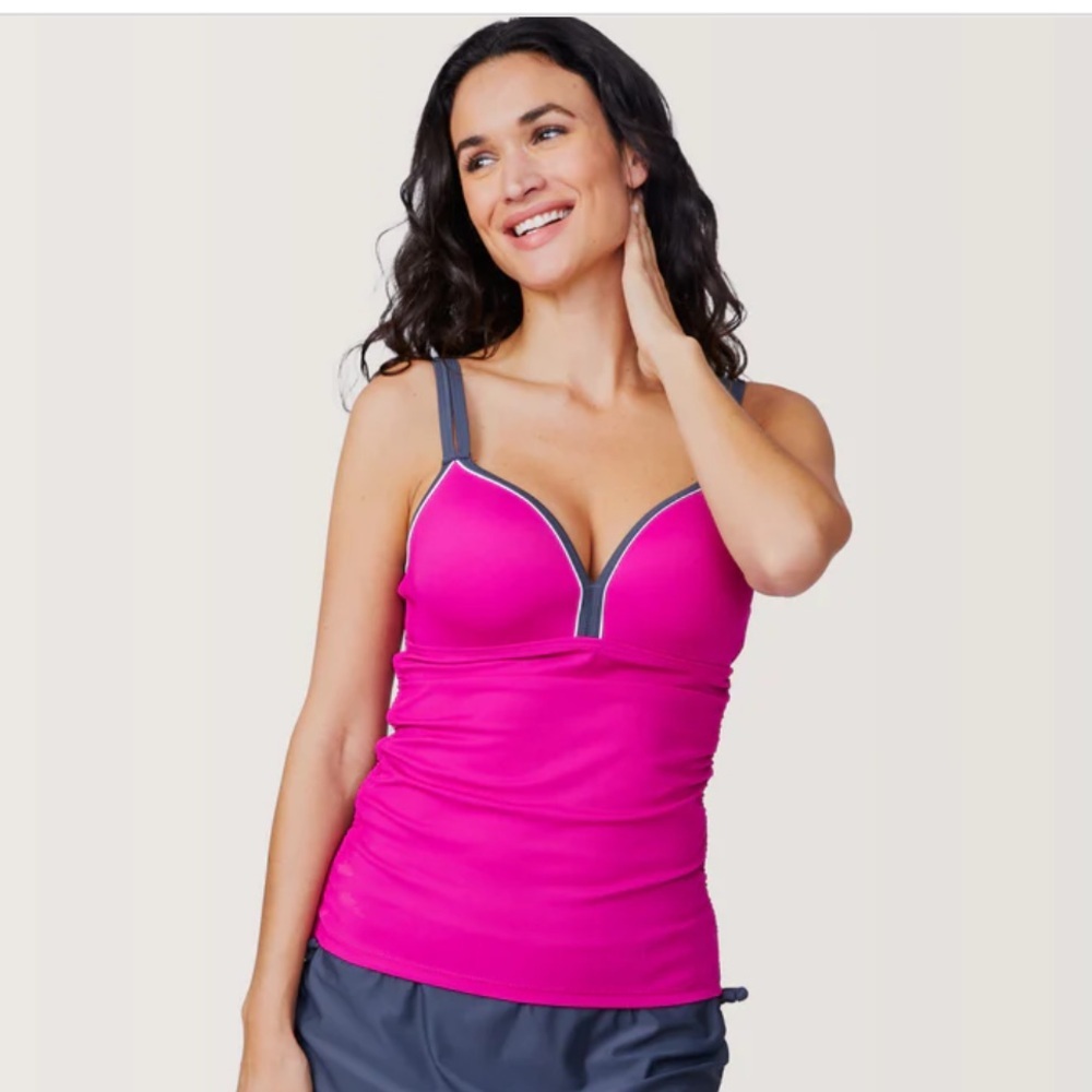 Free Country Double Strap Tankini Top size Medium
